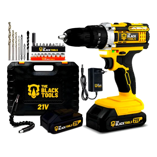 Parafusadeira Furadeira de Impacto The Black Tools 3/8